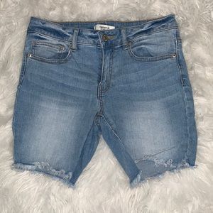 Forever 21 denim biker shorts